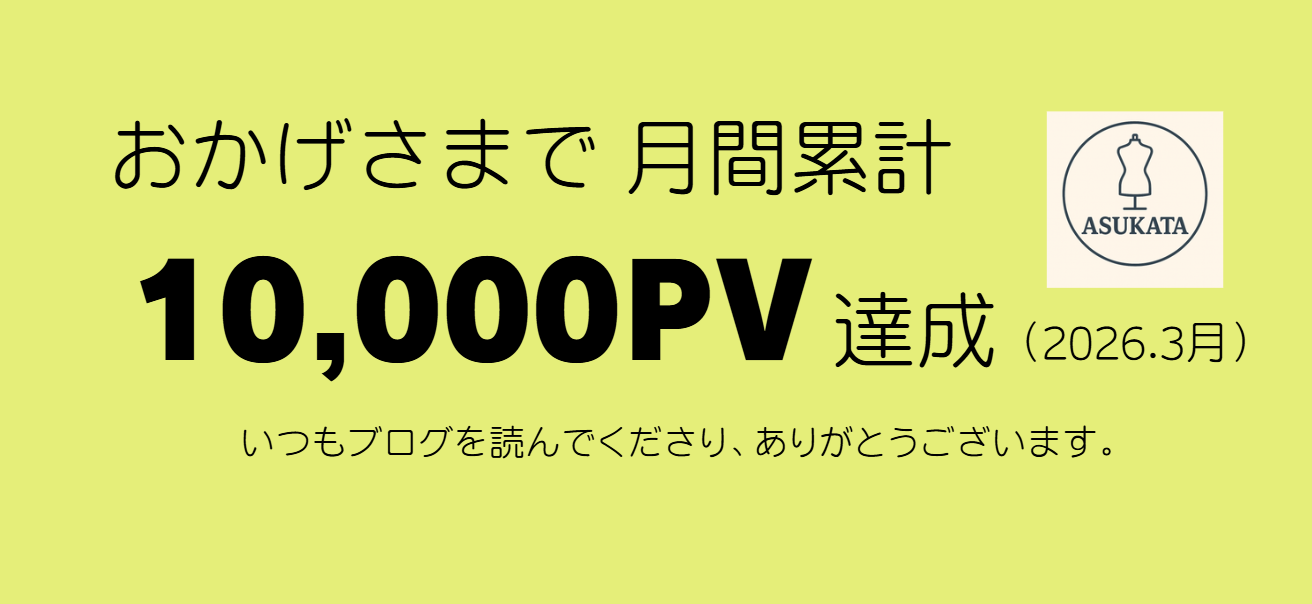 月間累計10000PV達成